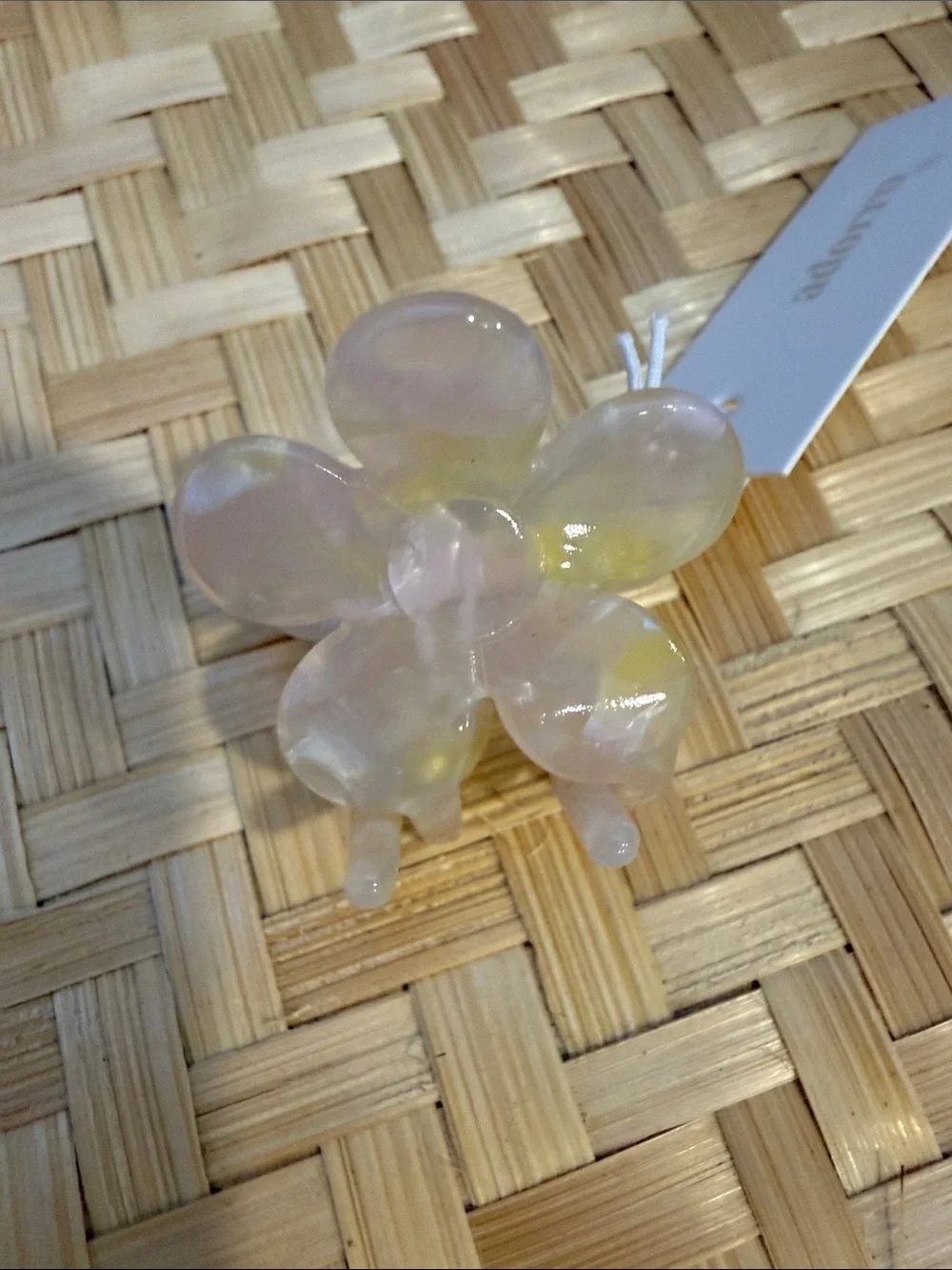 NEW Adorro Set of 4 Cellulose Acetate Flower Claw Hair Clips Marbled
